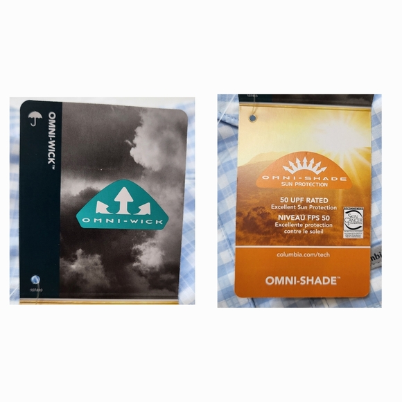 COLUMBIA Anytime Lite Sleeveless Shirt - Blue Gingham - Size L (NWT) - Picture 13 of 15